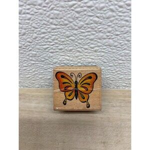 Stampcraft Butterfly Wood Mounted Rubber Stamp